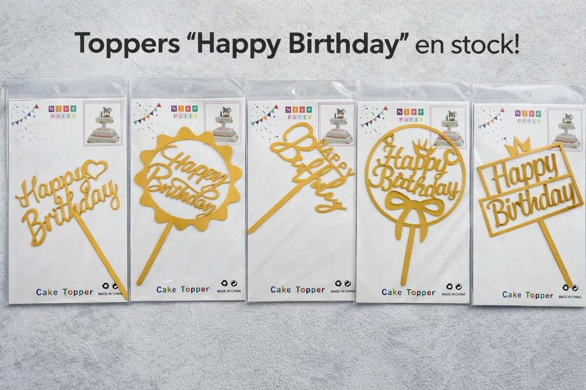 Déco gâteau Joyeux Anniversair