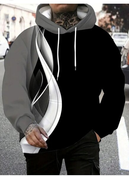 Sweat à capuche graphique homme