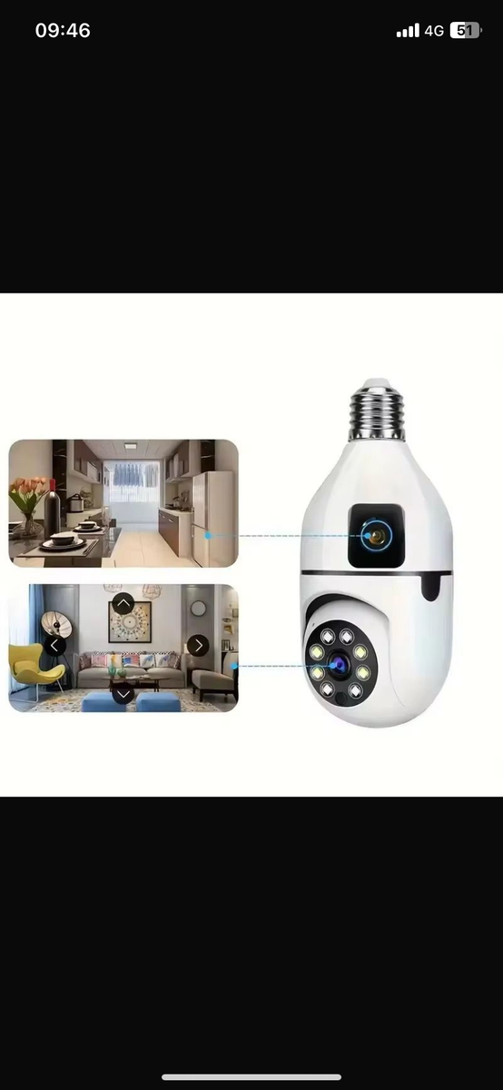 Caméra de sécurité LED WiFi 360°