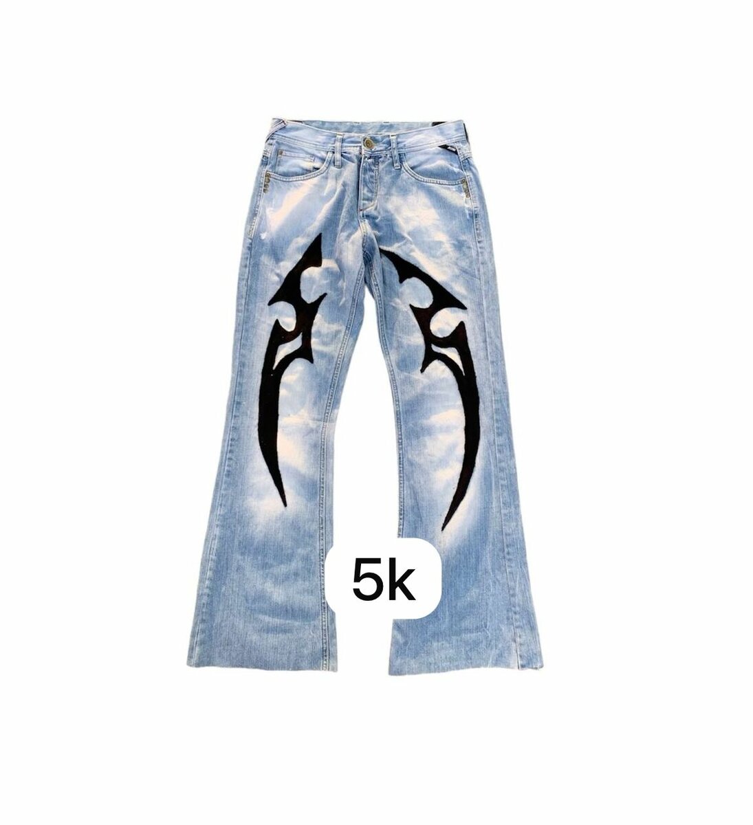 Jeans Vintage avec Motifs