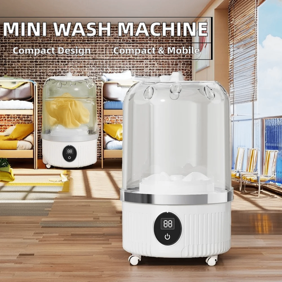 Mini lave-linge portable rechargeable