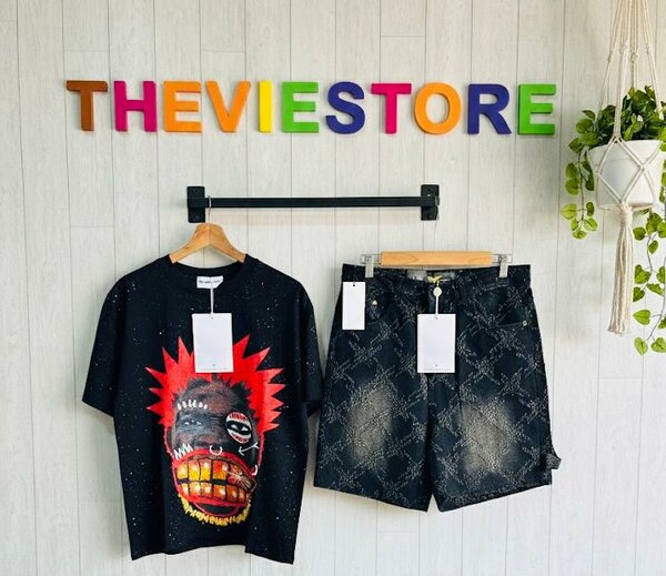 Ensemble homme THEVIESTORE : t-shirt et shorts assortis