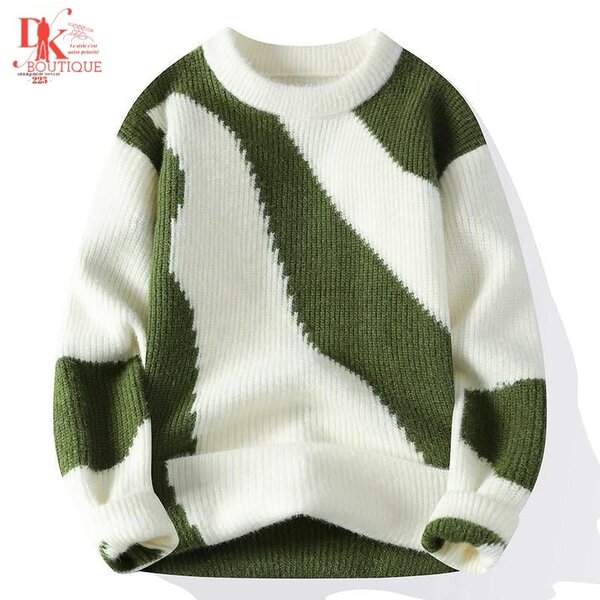 Pull Oversize Motif Géométrique