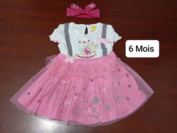 Robe Bébé 6 Mois Rose