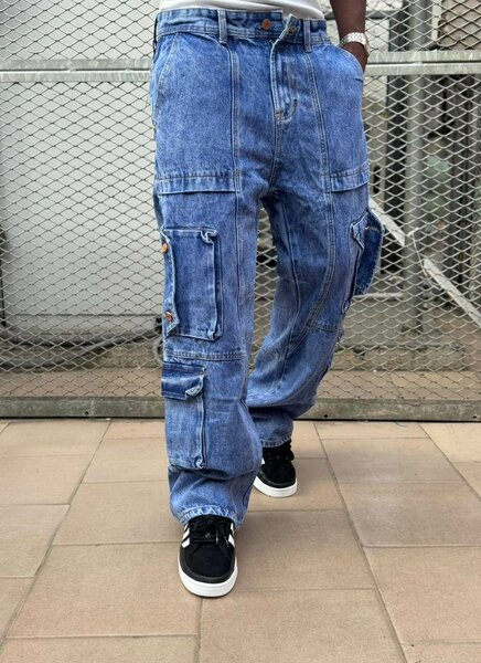 Jean cargo modern homme