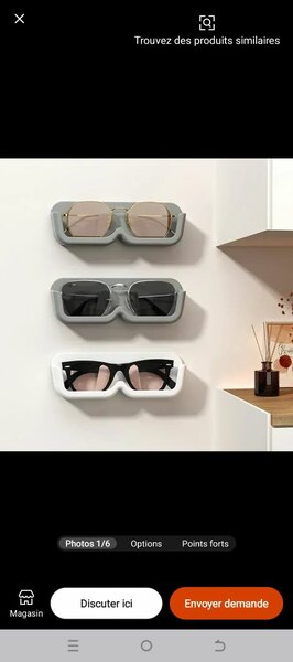 Support mural lunettes design