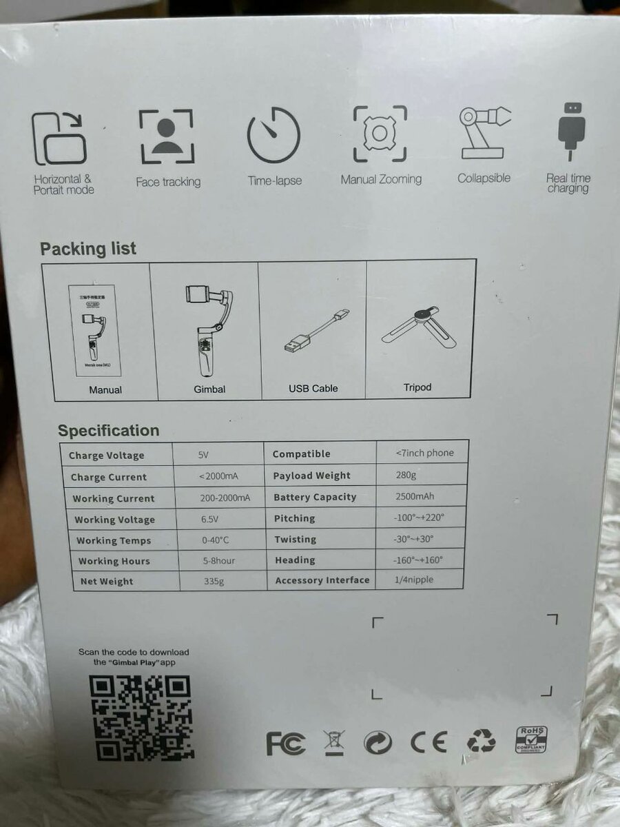 Stabilisateur Gimbal Portable