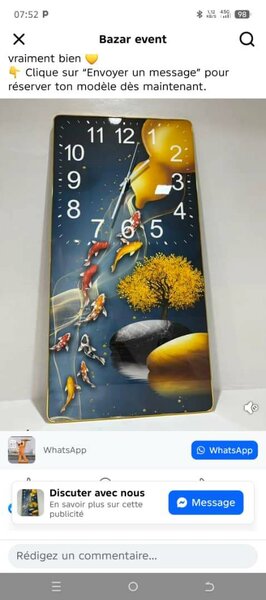 Horloge murale design artistique