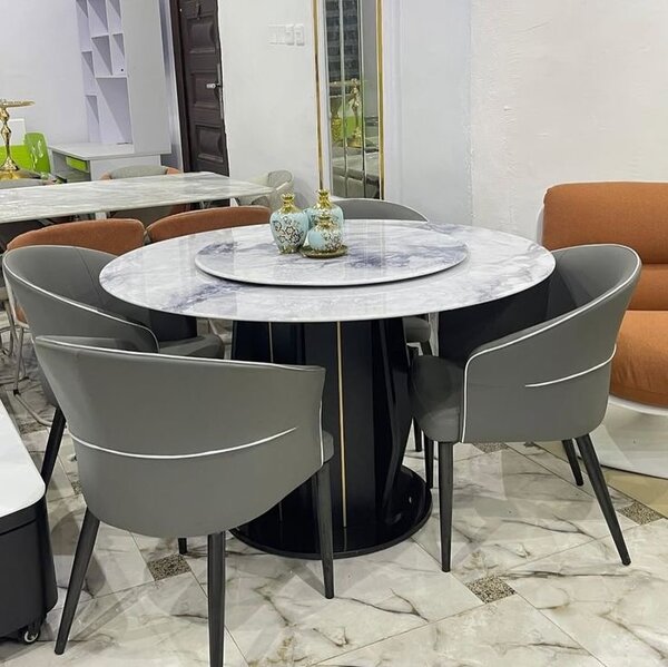 Table à manger ronde en marbre
