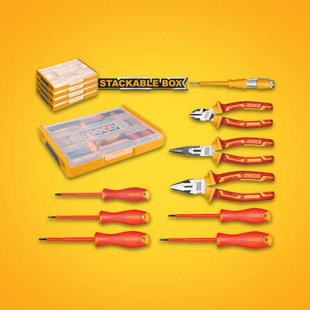 INGCO Ensemble d'outils de tournevis 9 pièces