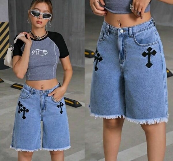 Shorts en jean déchiré