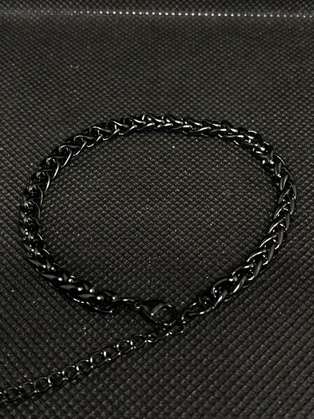Bracelet chaîne en acier noir