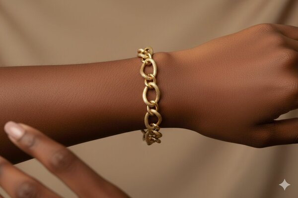 Bracelet chaîne doré élégant