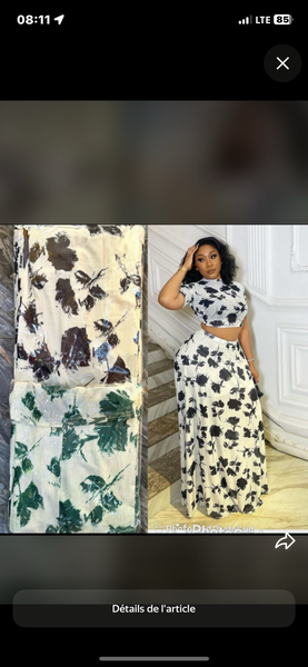 Jupe longue fleurie élégante