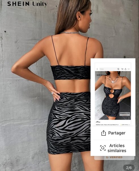 Robe moulante zébrée