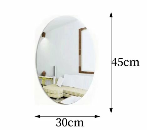 Miroir ovale mural 45x30cm