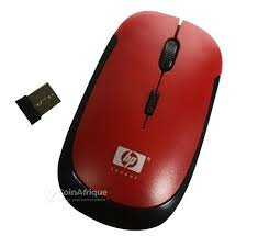 Souris USB sans fil rouge
