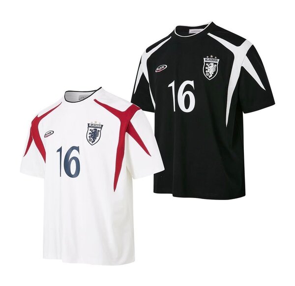 Maillot de Football Noir Blanc