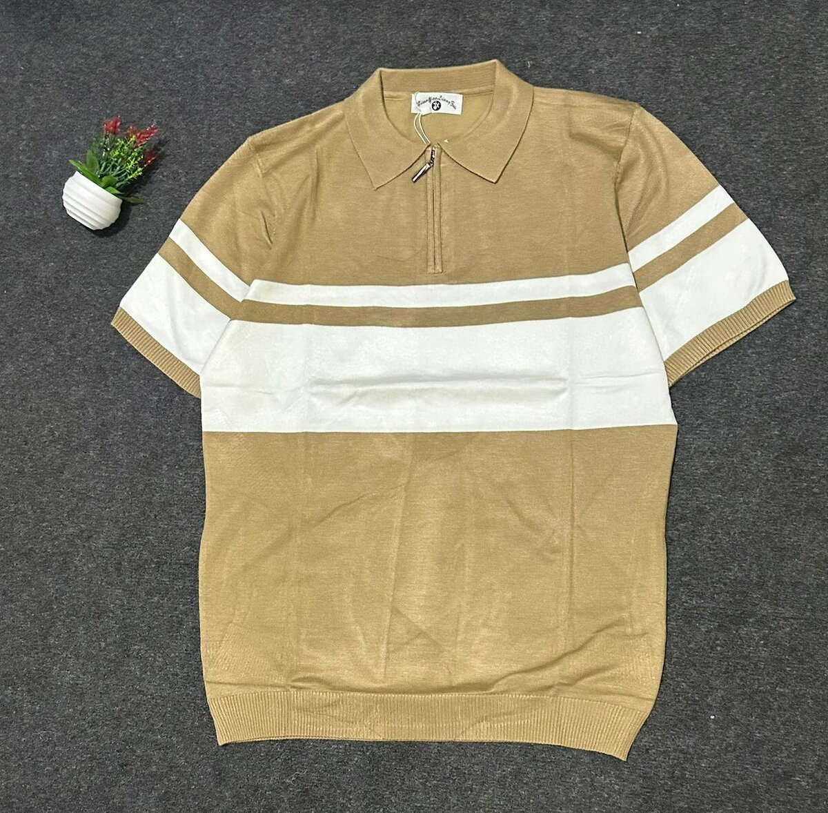 Polo vintage rayé homme