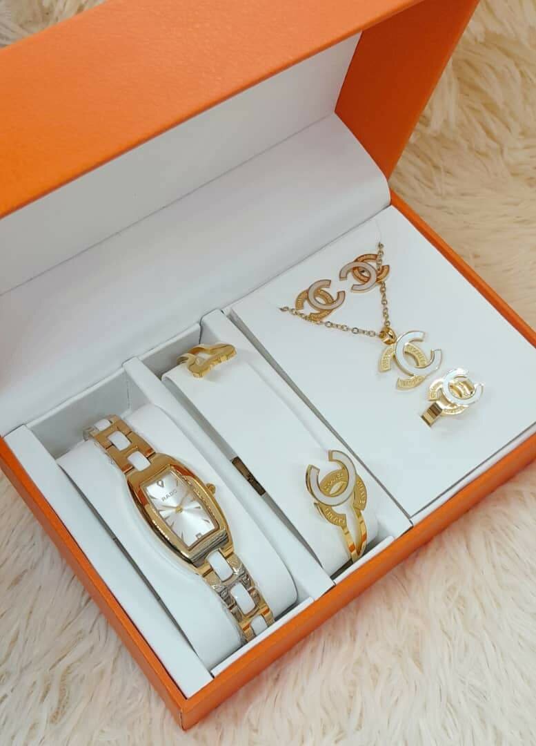 Ensemble Montre et Bijoux Luxe