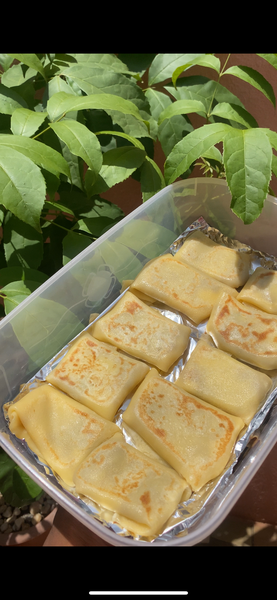 Crêpes viande hachée fromage