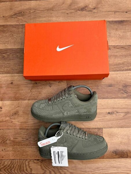 Chaussures Nike Air Force 1 vertes pour hommes