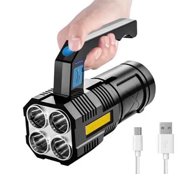 Lampe torche LED rechargeable 4 modes