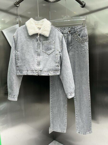 Ensemble veste et jupe en jean