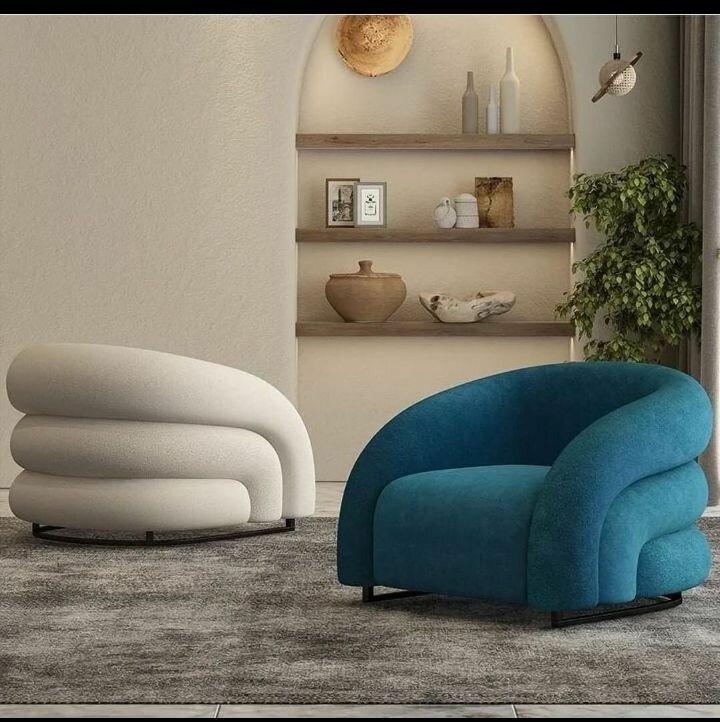 Fauteuil moderne en tissu