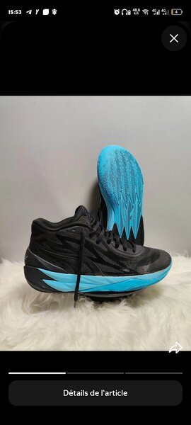 Chaussures de sport noir et bleu