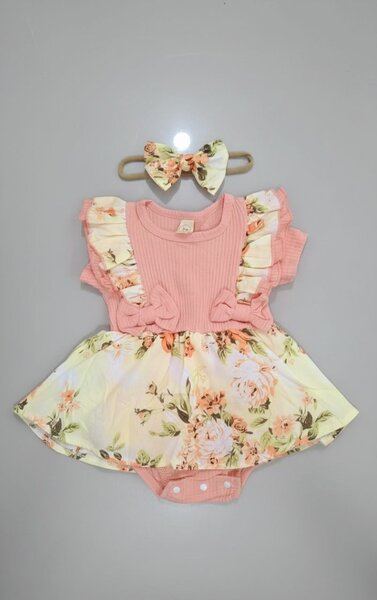 Ensemble bébé robe fleurie