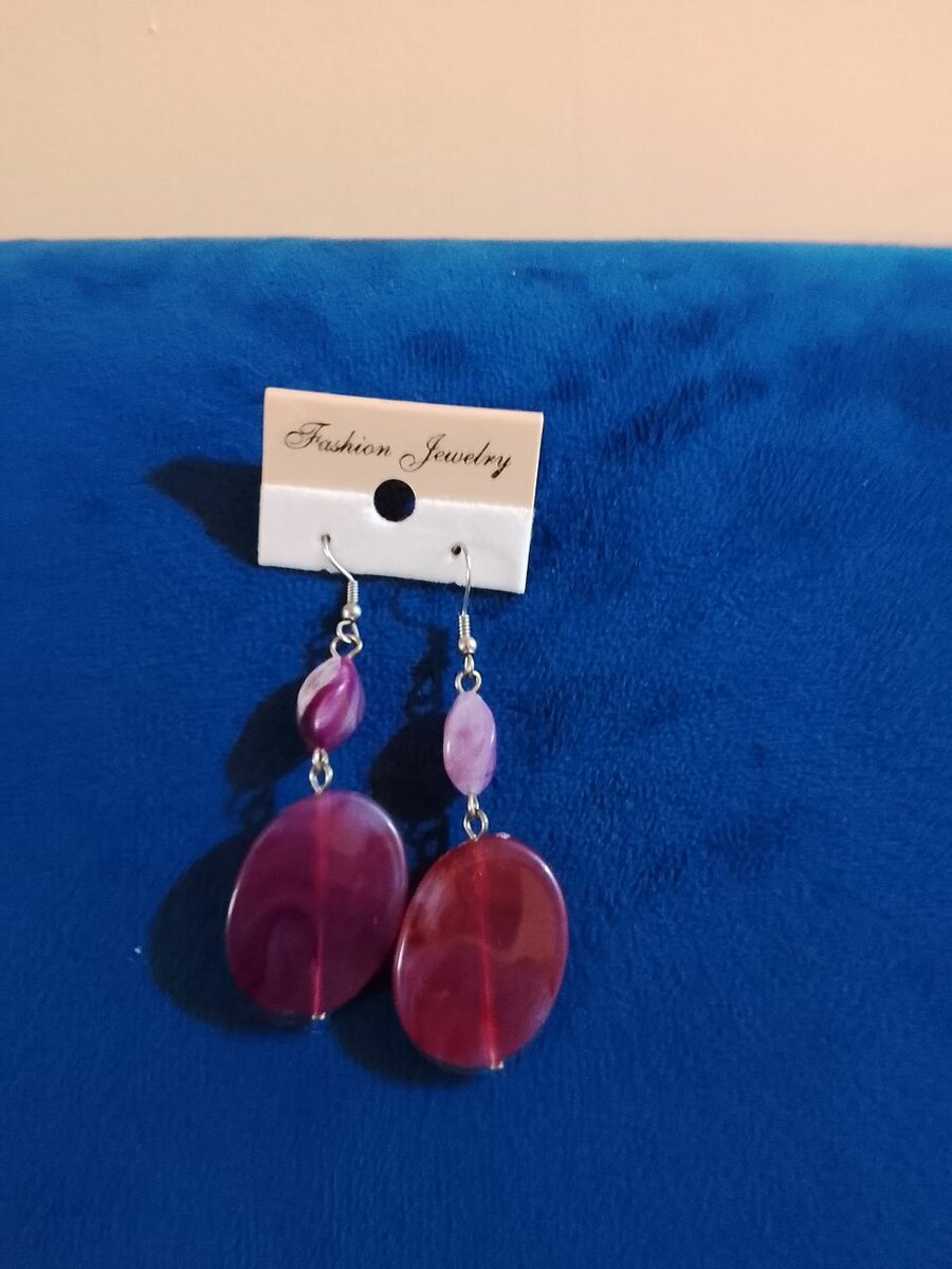 Boucles d'oreilles fantaisie rouges