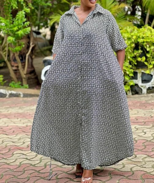 Robe longue colorée