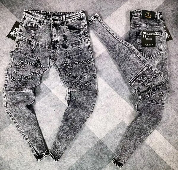 Jeans Homme THOMY Éclair Noir et Blanc