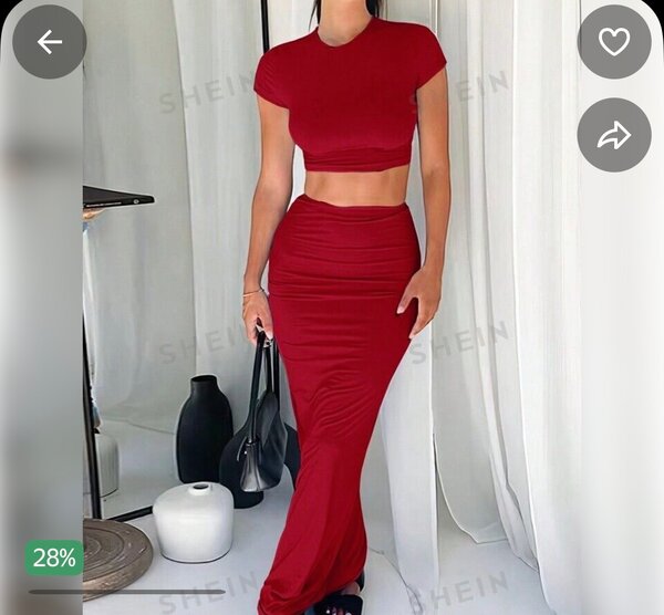 Ensemble Crop Top et Jupe Longue SHEIN