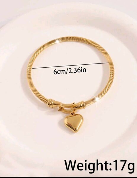 Bracelet cœur doré élégant