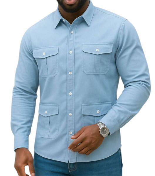 Chemise Décontractée Multipoches Homme