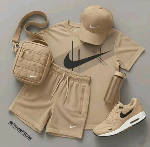 Ensemble sport Nike beige pour homme