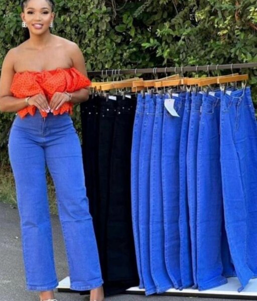 Jeans taille haute femme