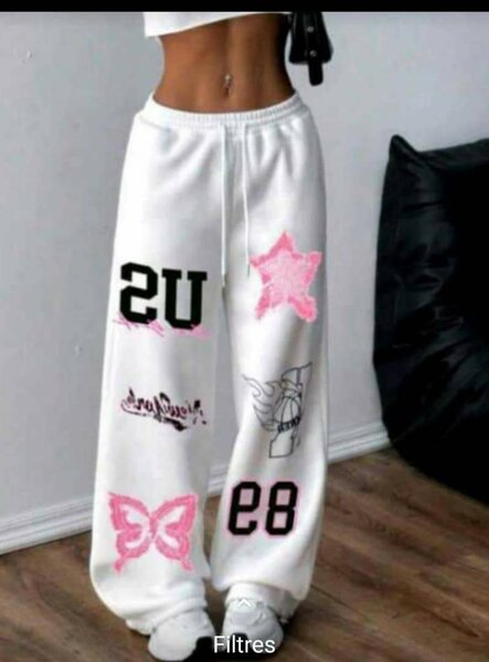 Pantalon de survêtement blanc femme