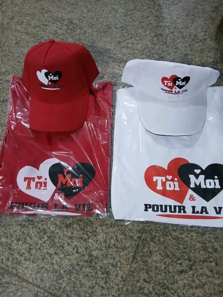 Ensemble T-shirt et Casquette pour Couple