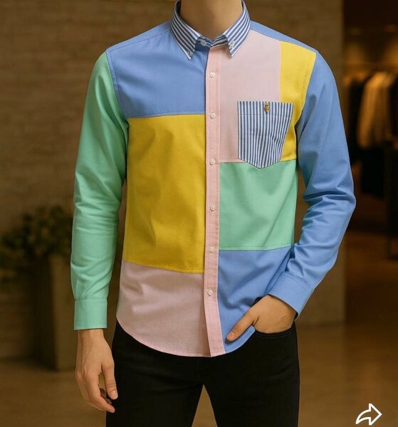 Chemise Patchwork Multicolore