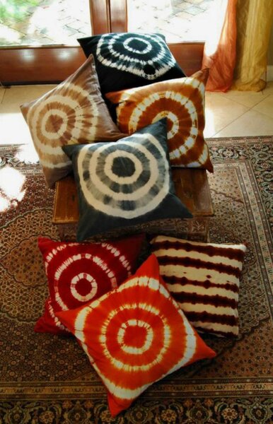 Coussins Tie-Dye Bohème