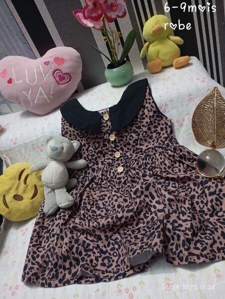 Robe bébé léopard 6-9 mois