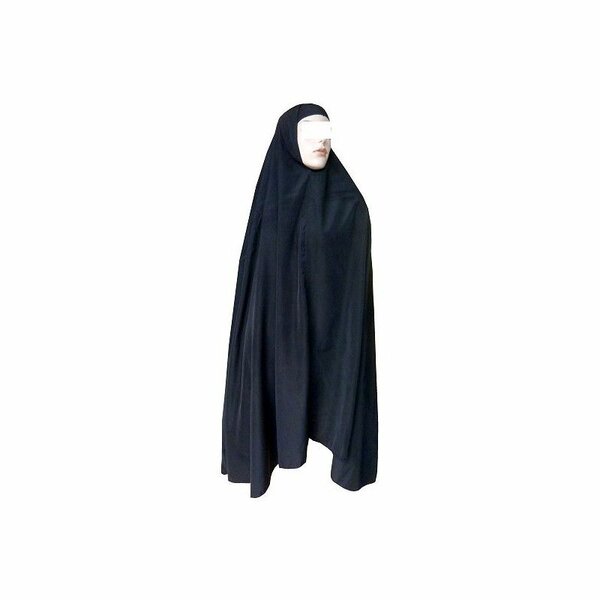 Jilbab long noir élégant