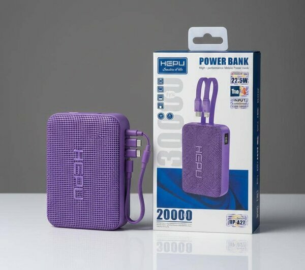 Power bank HEPU 20000mAh violet