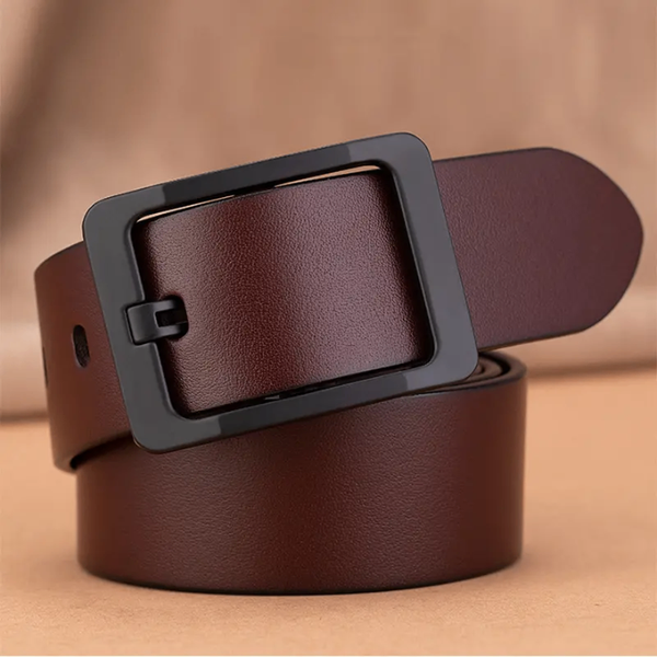 Ceinture en cuir marron pour homme