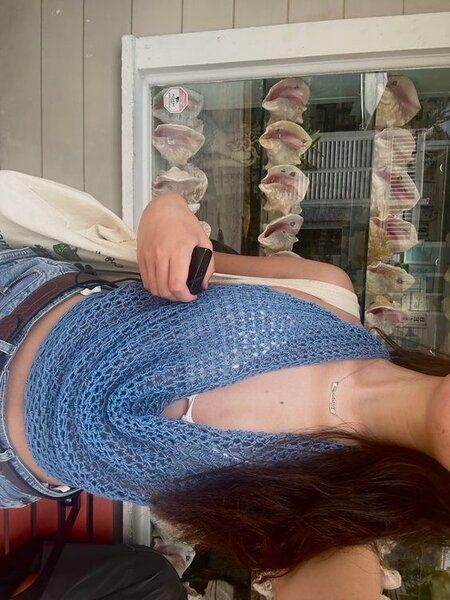 Top dos nu crochet femme