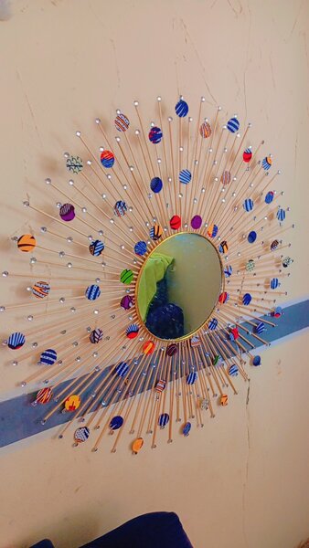 Miroir mural décoratif soleil