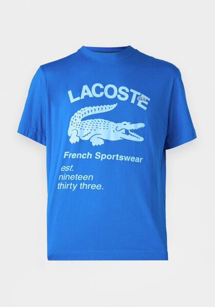 T-shirt bleu Lacoste sport